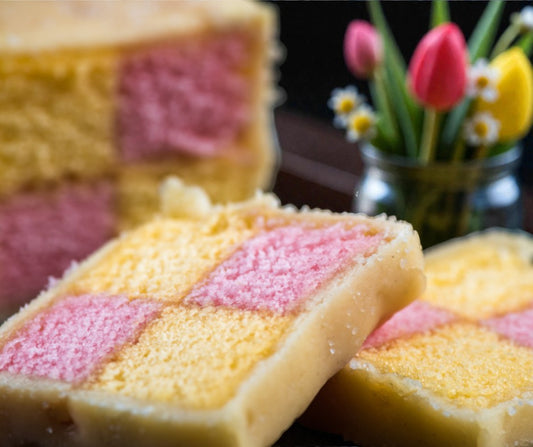 Large Gluten-Free Battenberg Cake (10″)