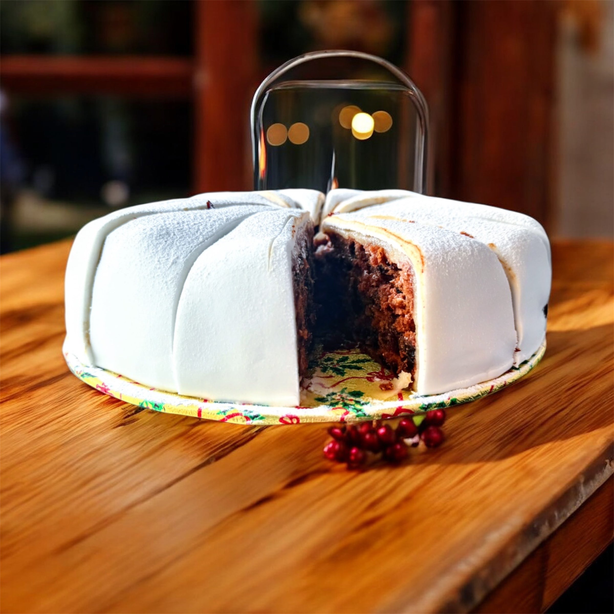 Gluten Free Iced Christmas Cake Slice – Homemade