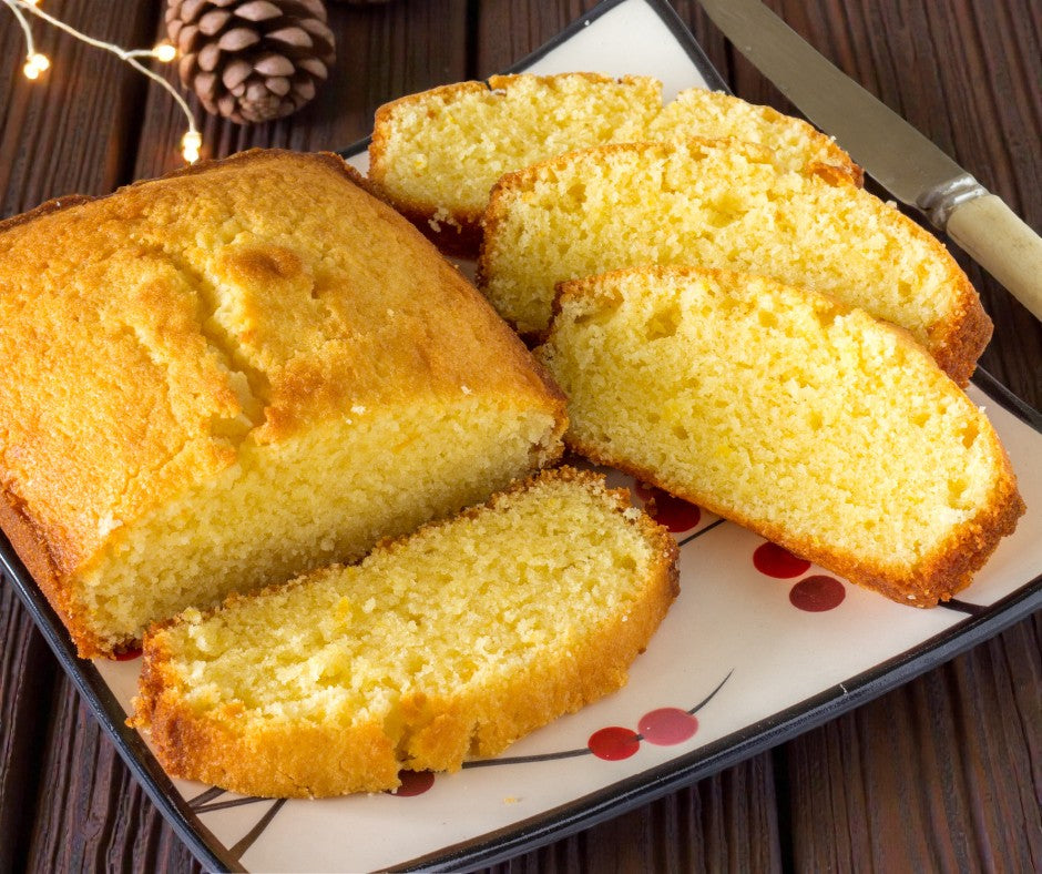 Madeira Cake – Gluten Free  Classic light sponge with lemon