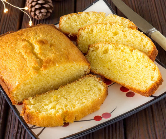Madeira Cake – Gluten Free  Classic light sponge with lemon