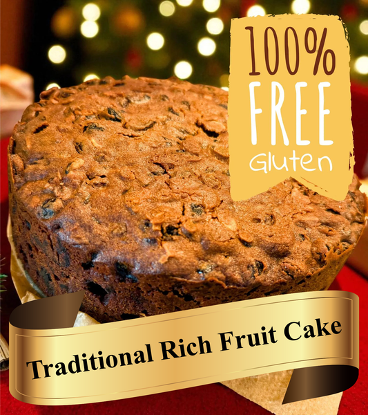 Gluten-Free Christmas Fruit Cake: Handmade Festive Bake - 8" or 10"