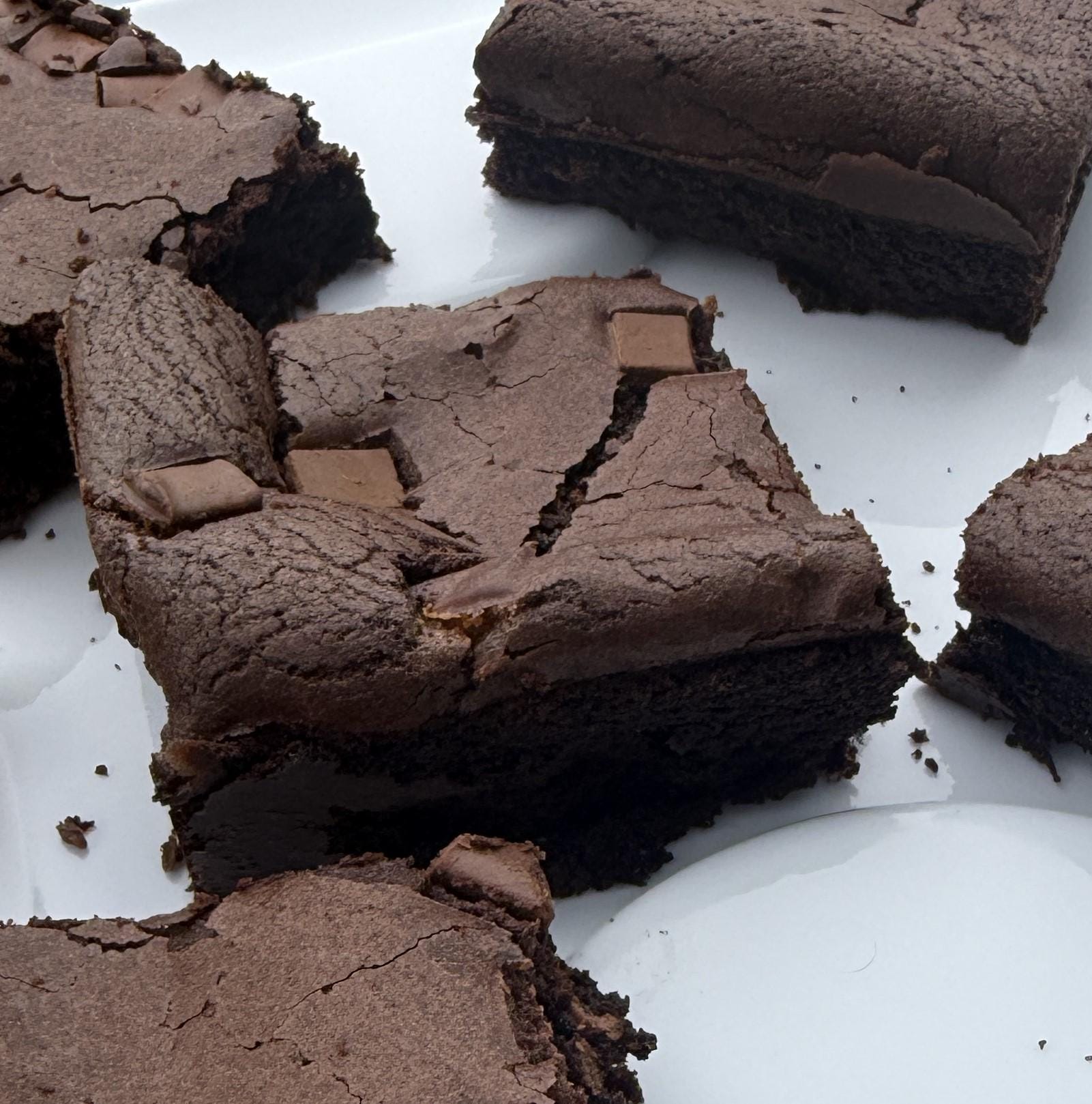Gluten Free Double Chocolate Brownies | Handmade Fudge Brownie Squares | Postal Treat Box by Rolling Brew Co